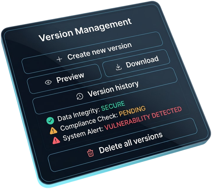 Policy version management